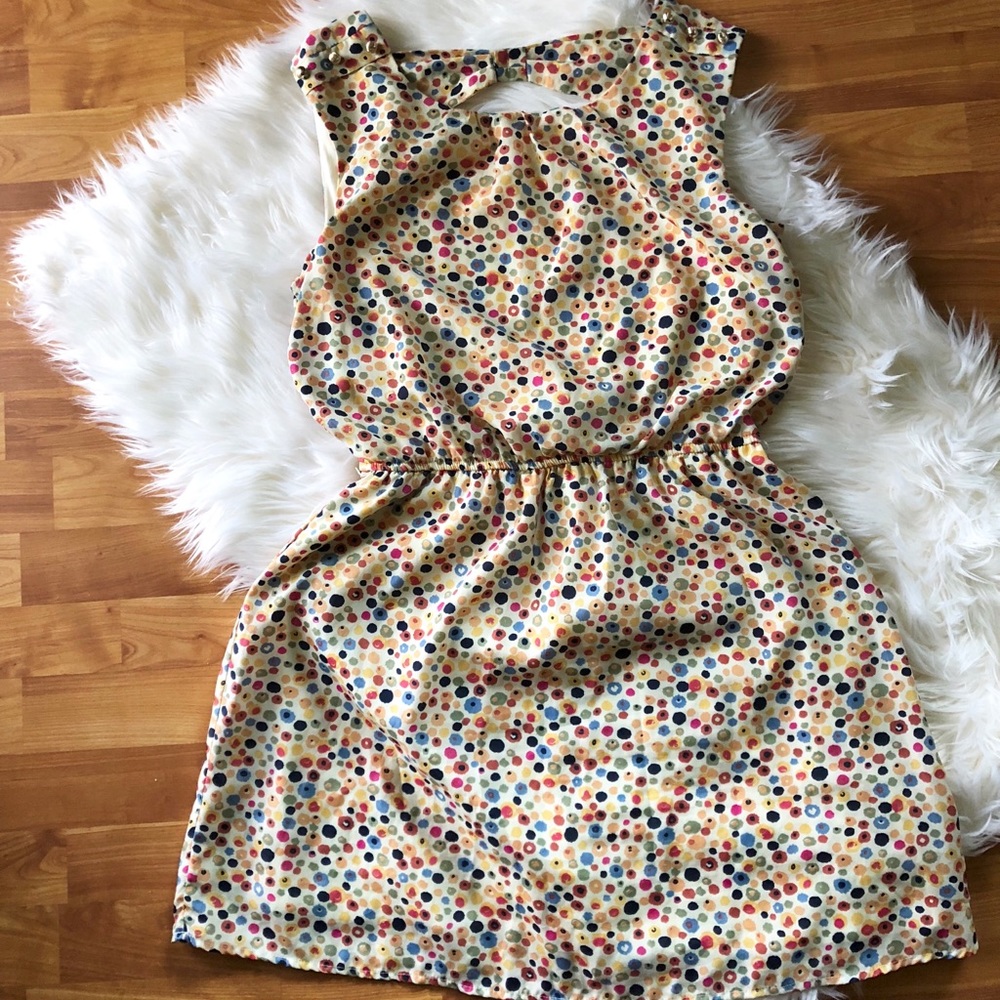 Dotted Elastic Waist Dress